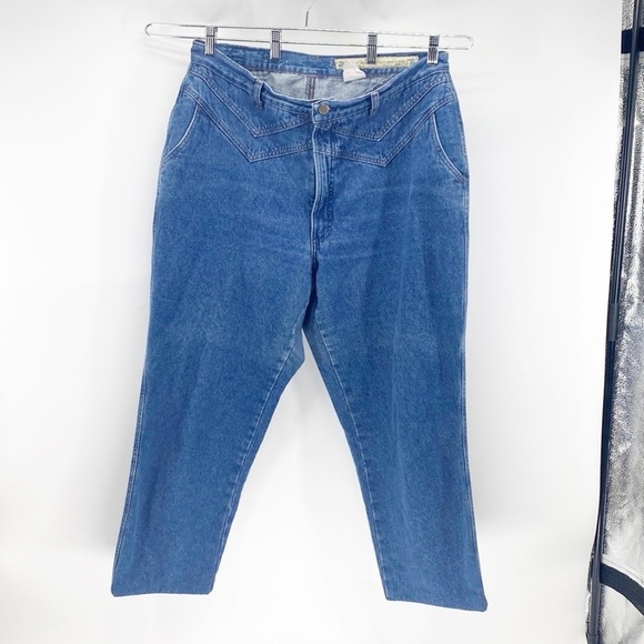 Blue Clover Jeans High Waist Western Style Mom Jean v front Rocky Mountain - Picture 1 of 8